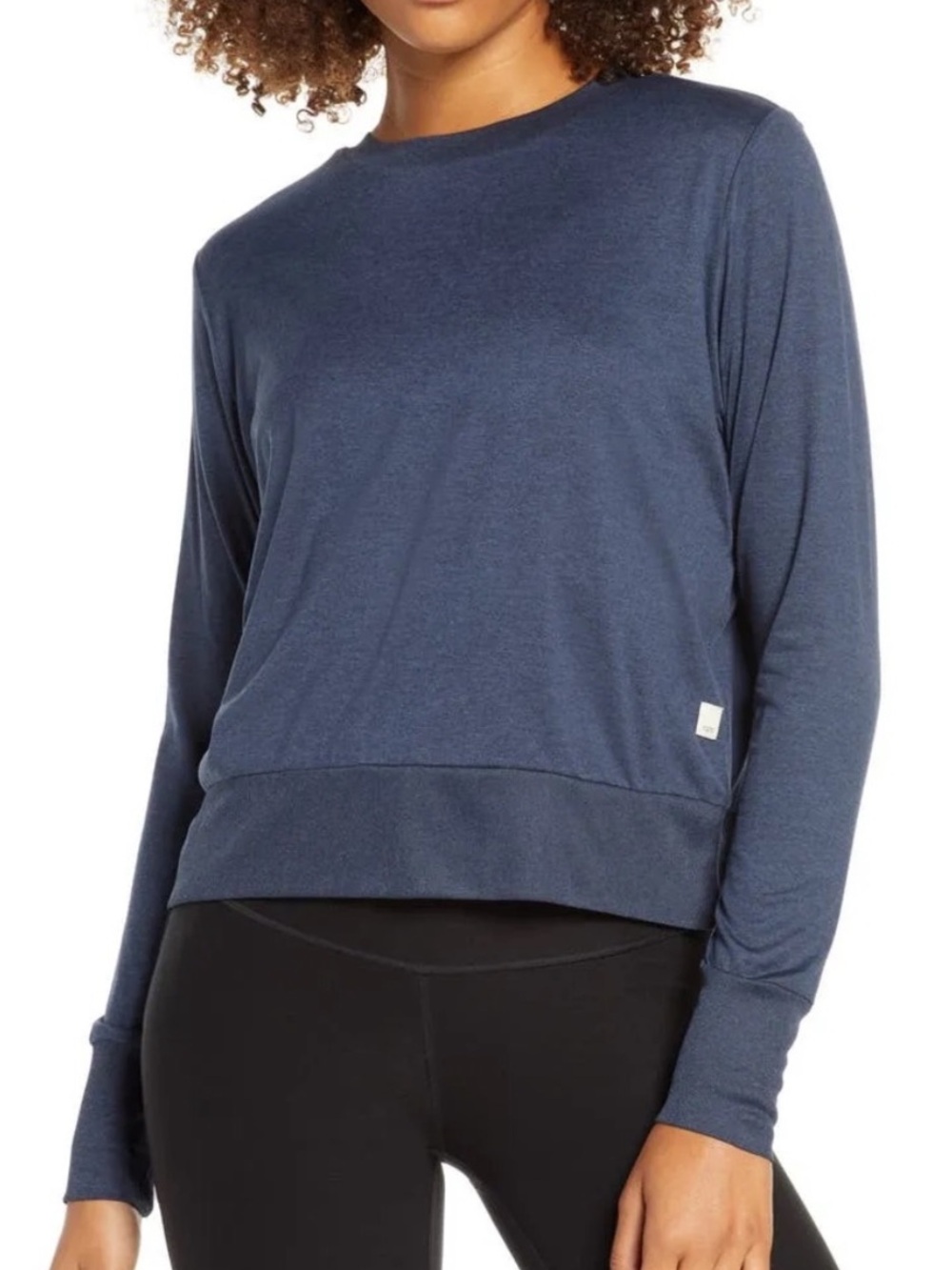 Vuori Navy Blue Long Sleeve Pullover Sweatshirt